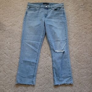 Joe's The Lara Mid Rise Cigarette Crop Light Wash Jean